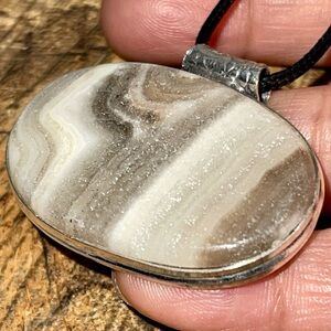 Zebra Calcite Pendant